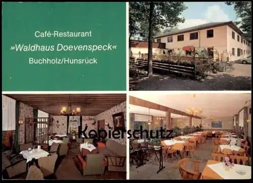 ÄLTERE POSTKARTE BUCHHOLZ HUNSRÜCK CAFÉ RESTAURANT WALDHAUS DOEVENSPECK BOPPARD Ansichtskarte AK cpa postcard