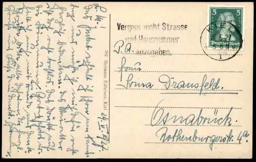ALTE POSTKARTE KIEL NEUE SEEBURG STUDENTENHEIM AM DÜSTERNBOOKER WEG STRASSENBAHN tram tamway Ansichtskarte postcard cpa