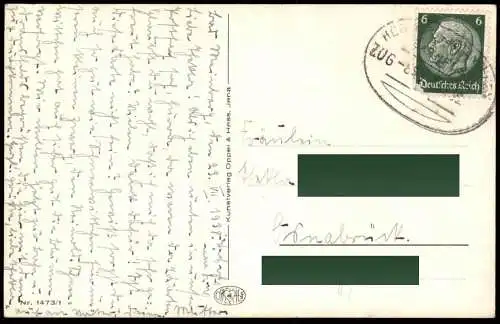 ALTE KÜNSTLER POSTKARTE ÜBER DEN BERGEN, BEI D. SIEBEN ZWERGEN SCHNEEWITCHEN FRITZ BAUMGARTEN ZWERG 7 dwarves fairy tale