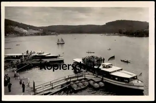 ALTE POSTKARTE BLEILOCH SAALETALSPERRE SCHIFFE MS J. W. STALIN & MS THÜRINGEN SCHIFF SAALBURG-EBERSDORF Ansichtskarte AK