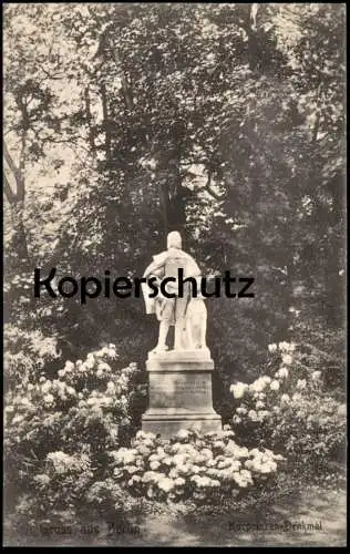 ALTE POSTKARTE GRUSS AUS BERLIN KURPRINZEN-DENKMAL TIERGARTEN Kurfürst Friedrich Wilhelm Ansichtskarte AK cpa postcard