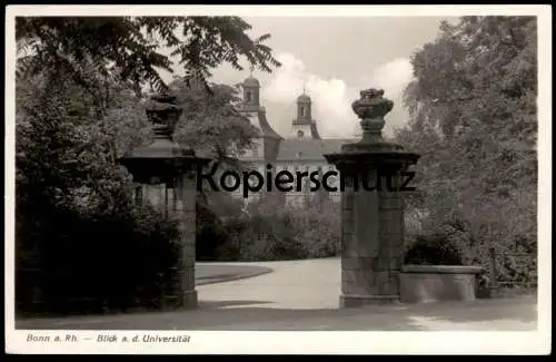 ALTE POSTKARTE BONN AM RHEIN BLICK AUF DIE UNIVERSITÄT 1936 TOR university Ansichtskarte AK cpa postcard