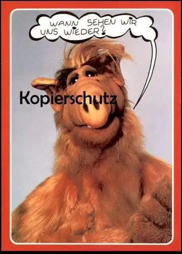ÄLTERE POSTKARTE ALF WANN SEHEN WIR UNS WIEDER? TV SERIE Melmac Willie Tanner Ansichtskarte AK cpa postcard