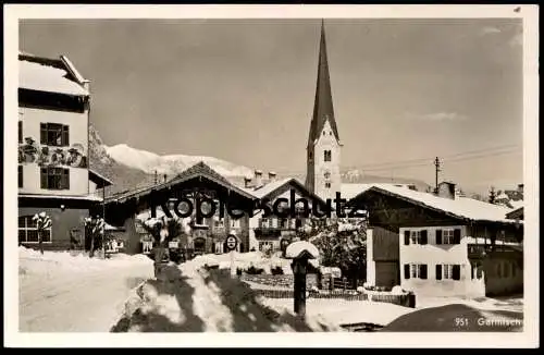 ALTE POSTKARTE GARMISCH PARTENKIRCHEN IM WINTER Schnee snow Ansichtskarte AK cpa postcard