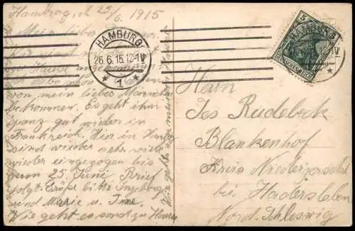 ALTE POSTKARTE HAMBURG DAS BISMARCKDENKMAL 1915 SCHWERT Bismarck-Denkmal monument Ansichtskarte AK cpa postcard