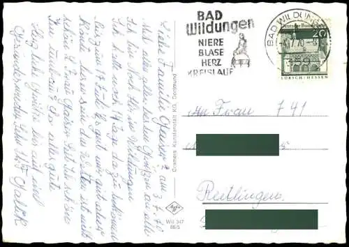 ÄLTERE POSTKARTE BAD WILDUNGEN VIKTORQUELLE MUSIKPAVILLON UND WANDELHALLE Ansichtskarte AK cpa postcard