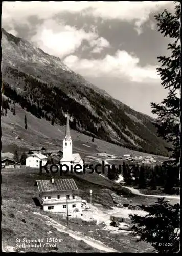 ÄLTERE POSTKARTE ST. SIGMUND SELLRAINTAL PANORAMA SELLRAIN TIROL ALPENGASTHOF HUBERTUS TONI SCHWARZ Ansichtskarte AK