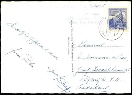 ÄLTERE POSTKARTE ST. SIGMUND SELLRAINTAL PANORAMA SELLRAIN TIROL ALPENGASTHOF HUBERTUS TONI SCHWARZ Ansichtskarte AK