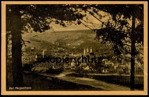 ALTE POSTKARTE BAD MERGENTHEIM PANORAMA 1942 TOTALANSICHT Ansichtskarte cpa AK postcard