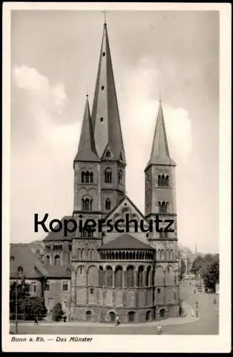 ALTE POSTKARTE BONN AM RHEIN DAS MÜNSTER 1937 KIRCHE Ansichtskarte AK cpa postcard