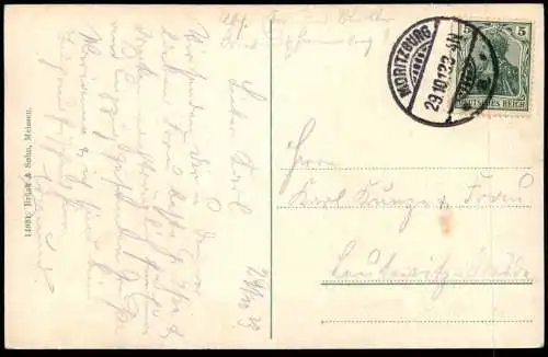 ALTE POSTKARTE KÖNIGLICHES JAGDSCHLOSS MORITZBURG BEI DRESDEN BLICK VOM HOFGARTEN Ansichtskarte AK cpa photo postcard