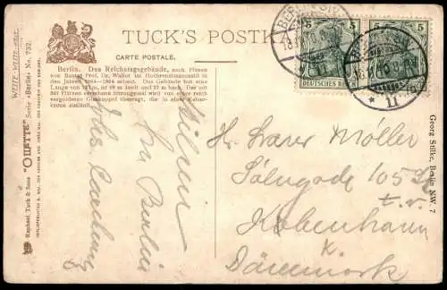ALTE POSTKARTE BERLIN REICHSTAGSGEBÄUDE RAPHAEL TUCK OILETTE REICHSTAG cpa postcard AK Ansichtskarte Berlino