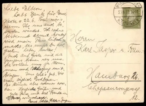 ALTE POSTKARTE WILHELMSHAVEN AM STRANDE Strand Panorama Segelboot Ansichtskarte AK cpa postcard