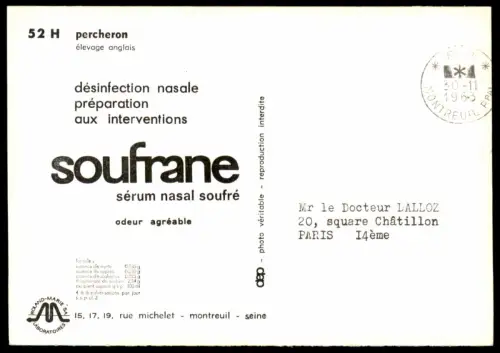 ÄLTERE POSTKARTE PFERD MIT ZÜCHTER PERCHERON ÉLEVAGE ANGLAIS horse cheval Ansichtskarte AK cpa postcard