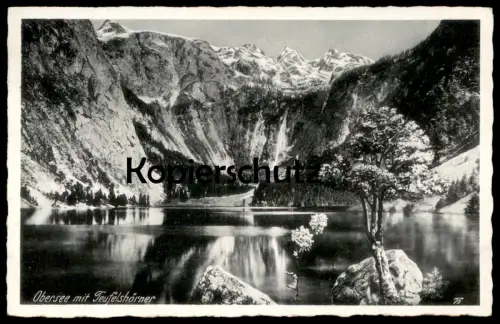 ALTE POSTKARTE OBERSEE MIT TEUFELSHÖRNER BERCHTESGADEN 1935 Ansichtskarte AK postcard cpa