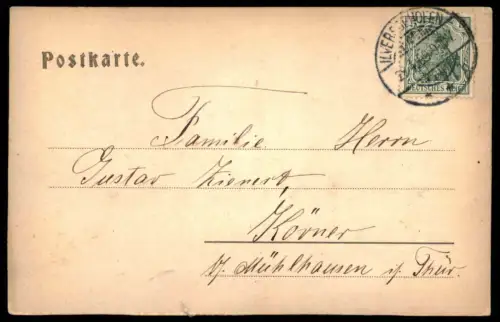 ALTE PRÄGE-POSTKARTE ERFURT DER STEIGERWALD RELIEFKARTE