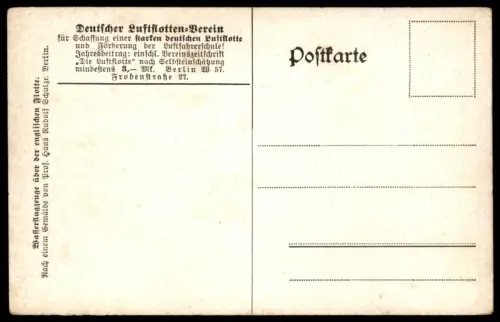 ALTE POSTKARTE WASSERFLUGZEUGE ÜBER ENGLISCHER FLOTTE SIGN. HANS RUDOLF SCHULZE