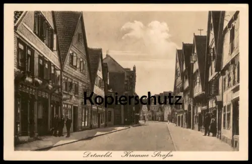 ALTE POSTKARTE DETMOLD KRUMME STRASSE Ansichtskarte AK