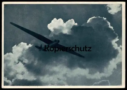 ALTE POSTKARTE SEGELFLUGZEUG AEROKLUB TSCHECHOSLOWAKEI Flugzeug Avion postcard cpa AK