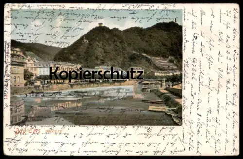 ALTE POSTKARTE BAD EMS BÄDERLEY KURHAUS 1901 AK Ansichtskarte postcard