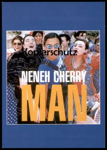 POSTKARTE NENEH CHERRY MUSIK BAND ALBUM MAN SINGLE WOMAN Karte Musiker music groupe de musique cpa AK