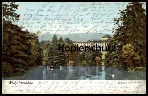 ALTE POSTKARTE KASSEL WILHELMSHÖHE SCHLOSS & HERKULES Cassel