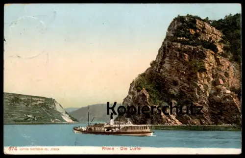 ALTE POSTKARTE DIE LURLEI ST. GOARSHAUSEN LORELEY AM RHEIN St. Goar Rhin Rhine Rijn cpa postcard AK Ansichtskarte