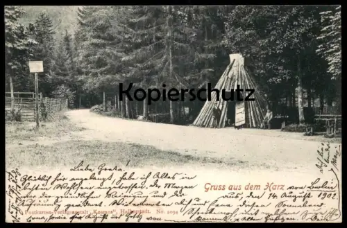 ALTE POSTKARTE GRUSS AUS DEM HARZ KÖHLER KÖHLERHÜTTE Ansichtskarte