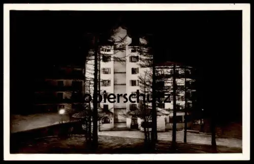 ÄLTERE POSTKARTE COLLE SESTRIERES IL GRANDE ALBERGO DI NOTTE Italia Ansichtskarte