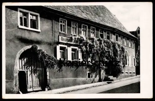 ALTE POSTKARTE GASTHAUS ZUM LÖWEN WEINGARTEN BADEN FESTHALLE HERMANN MANZ
