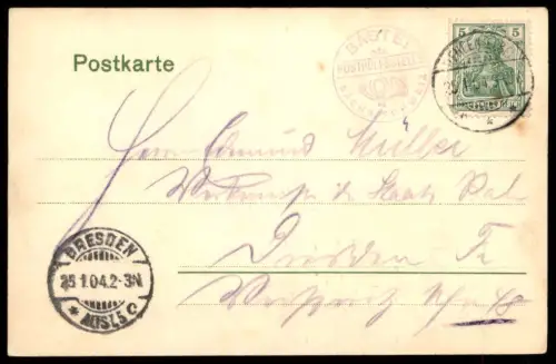 ALTE POSTKARTE BASTEI HOTEL STEMPEL POSTHÜLFSSTELLE Ansichtskarte postcard cpa