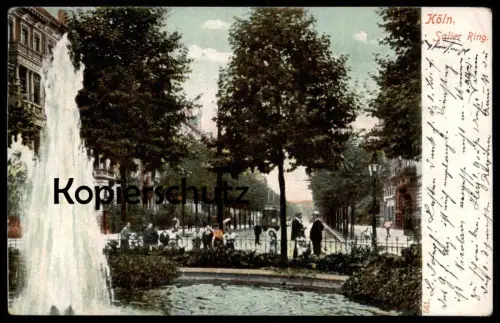 ALTE POSTKARTE KÖLN SALIER RING SALIERRING BRUNNEN Ansichtskarte AK cpa postcard
