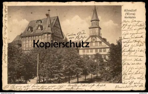 ÄLTERE POSTKARTE BAD SOODEN-ALLENDORF MARKTPLATZ Ansichtskarte postcard