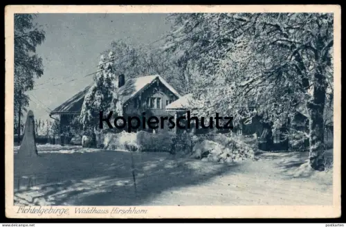 ALTE POSTKARTE WALDHAUS HIRSCHHORN BISCHOFSGRÜN FICHTELGEBIRGE Ansichtskarte AK