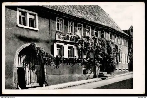 ALTE POSTKARTE GASTHAUS ZUM LÖWEN WEINGARTEN BADEN FESTHALLE HERMANN MANZ