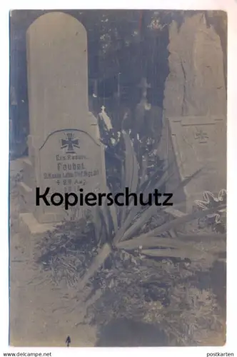 ALTE FOTO POSTKARTE KRIEGSGRAB RICHARD FAUBEL FAMILIE FRIEDRICHS DOETSCH KÖLN BICKENDORF
