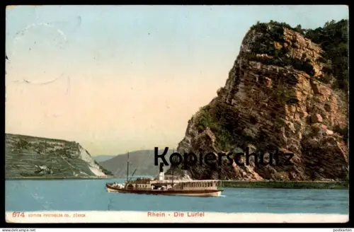 ALTE POSTKARTE DIE LURLEI ST. GOARSHAUSEN LORELEY AM RHEIN St. Goar Rhin Rhine Rijn cpa postcard AK Ansichtskarte