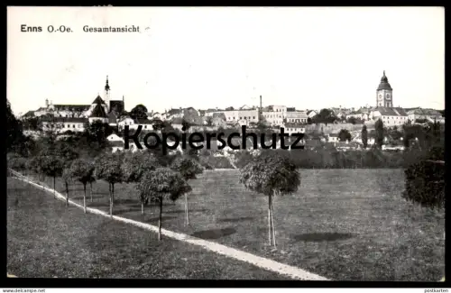 ALTE POSTKARTE ENNS GESAMTANSICHT OBERÖSTERREICH Österreich Austria Ansichtskarte postcard