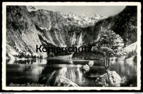 ALTE POSTKARTE OBERSEE MIT TEUFELSHÖRNER BERCHTESGADEN 1935 Ansichtskarte AK postcard cpa