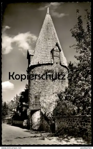 ÄLTERE POSTKARTE BAD SALZUFLEN KATZENTURM TURM STEMPEL LIPPISCHE WAREN EIN WERTBEGRIFF HERMANNSDENKMAL Ansichtskarte