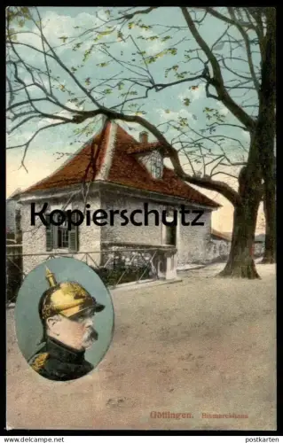 ALTE POSTKARTE GÖTTINGEN BISMARCKHAUS PORTRÄT VON BISMARCK Haus Bismarckhäuschen Ansichtskarte AK postcard cpa