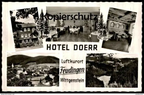 ÄLTERE POSTKARTE FEUDINGEN WITTGENSTEIN HOTEL DOERR BAD LAASPHE Siegen-Wittgenstein cpa postcard AK Ansichtskarte