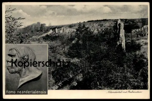 ÄLTERE POSTKARTE HOMO NEANDERTALENSIS NEANDERTALER NEANDERTHALER Frühmensch
