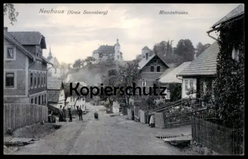 ALTE POSTKARTE NEUHAUS KREIS SONNEBERG MINNASTRASSE THÜRINGEN AK Ansichtskarte postcard cpa