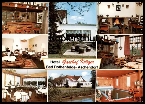 ÄLTERE POSTKARTE BAD ROTHENFELDE-ASCHENDORF HOTEL GASTHOF KRÖGER