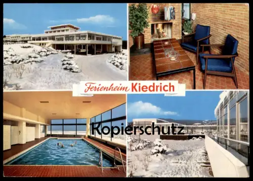 ÄLTERE POSTKARTE FERIENHEIM KIEDRICH URLAUBSKASSE FÜR DIE BAUWIRTSCHAFT cpa postcard