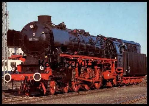 POSTKARTE DAMPFLOK 01 1100 NÜRNBERG HAUPTBAHNHOF locomotive à vapeur steam train cpa Ansichtskarte postcard AK