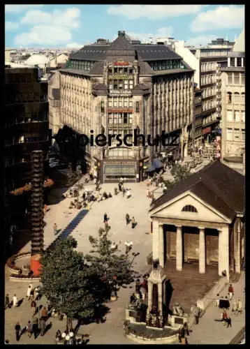 ÄLTERE POSTKARTE HAMBURG MÖNCKEBERGBRUNNEN UND BÜCHERHALLE WHITE LABEL SCOTCH WHISKY Ansichtskarte postcard cpa