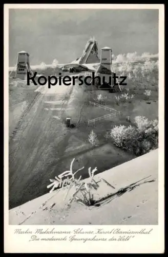 ALTE POSTKARTE MARTIN MUTSCHMANN SCHANZE OBERWIESENTHAL Skischanze ski jumping flying Ansichtskarte