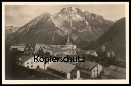 ALTE POSTKARTE SENT PANORAMA TOTALANSICHT GRAUBÜNDEN Schweiz Suisse Ansichtskarte AK cpa postcard